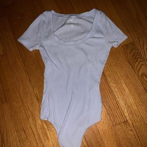 Hollister Light Lilac Ribbed Bodysuit